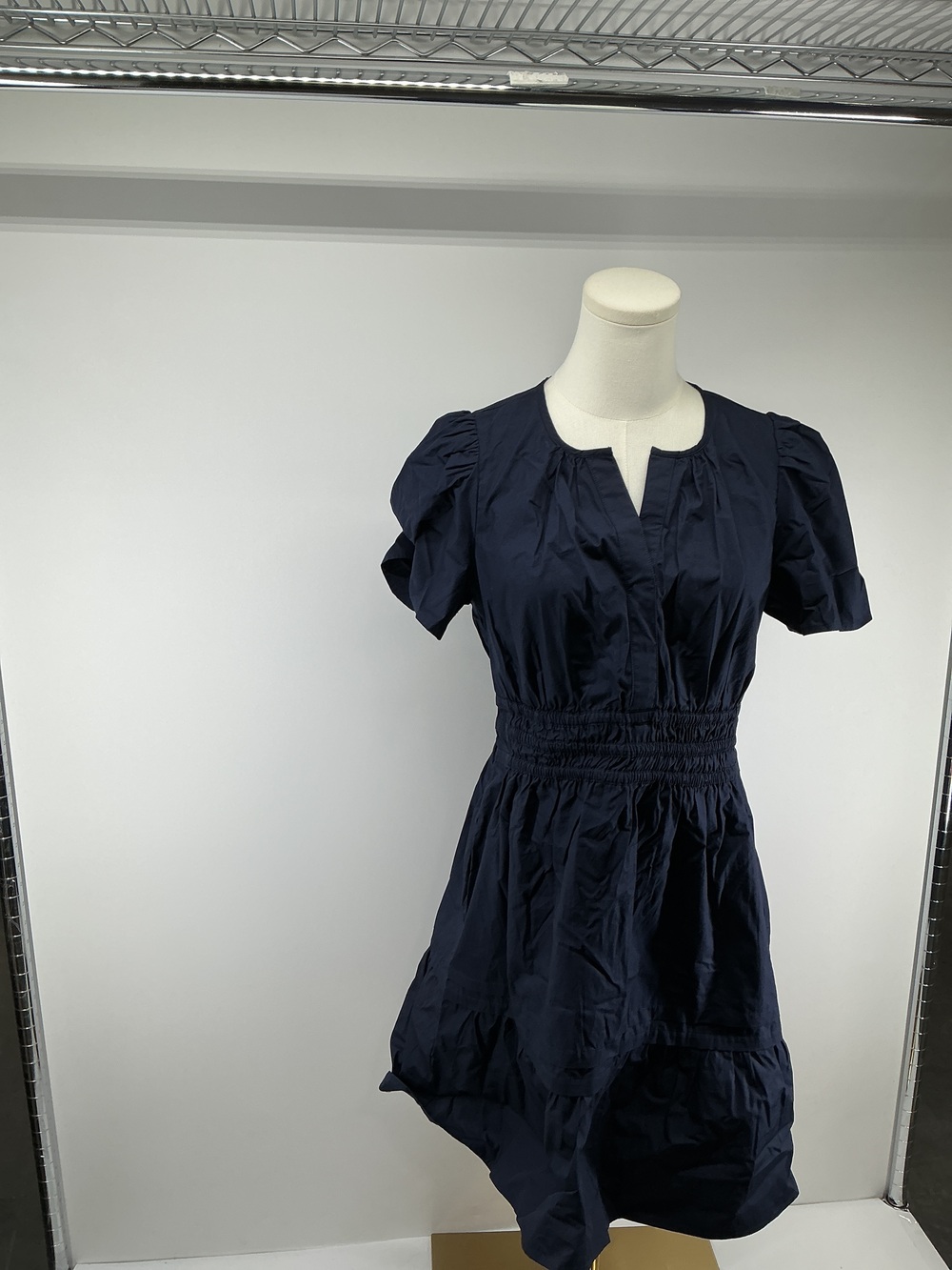 100% Organic Cotton Poplin Tiered Mini Dress